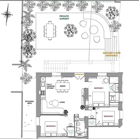 Апартаменты 3 Avec Jardin Prive Канны